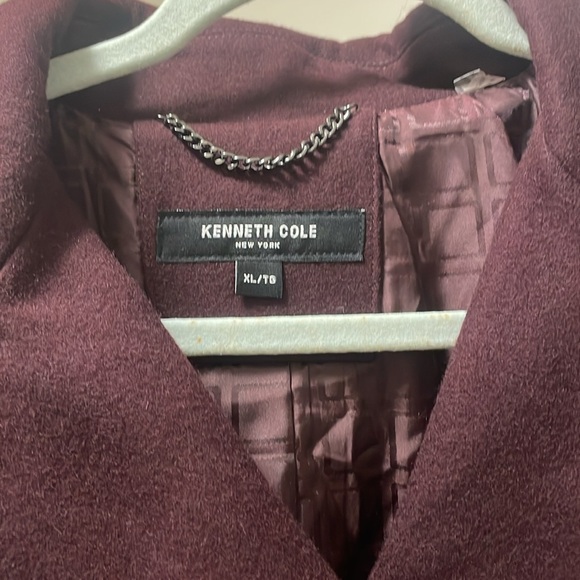 Women’s maroon heavy wool lux pea coat. - Picture 2 of 5